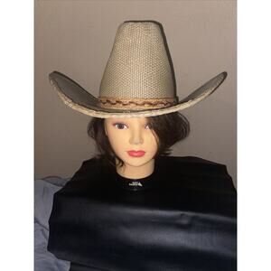 Bailey U-Rollit Tan Straw Cowboy Hat Sz 6 7/8 Barely Used